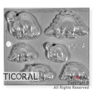 MOLDE A 755 DINOSAURIOS SURTIDOS 175X135MM APROX TRANSPARENTE x 4